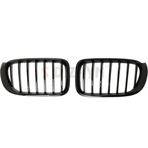 S-Dizayn Bmw X3-X4 F25/F26 Ön Panjur Böbrek Parlak Siyah Piano Black Düz Model 2014-2017 thumb 3