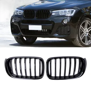BMW X3 2010-2017 (F25) uyumlu F25 Ön Panjur Böbrek Parlak Siyah Piano Black Düz Model 2011-2013 modelleri Oto Aksesuar Shop'de. Kaliteli malzeme, hızlı kargo