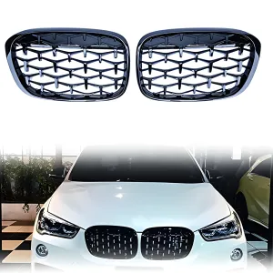 BMW X1 2015-2022 (F48) uyumlu F48/F49 Ön Panjur Böbrek Parlak Siyah Piano Black Diamond Model 2016 Üzeri modelleri Oto Aksesuar Shop'de. Kaliteli malzeme,
