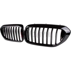 S-Dizayn Bmw 5 Serisi G30/G38 Ön Panjur Böbrek Parlak Siyah Piano Black Düz Model 2017 Üzeri thumb 3