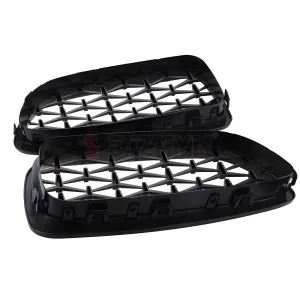 S-Dizayn Bmw 5 Serisi F10/F11/F18 Ön Panjur Böbrek Parlak Siyah Piano Black Diamond Model 2010-2016 thumb 4