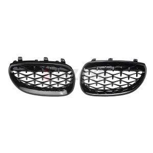 S-Dizayn Bmw 5 Serisi E60/E61 Ön Panjur Böbrek Parlak Siyah Piano Black Diamond Model 2003-2009 thumb 3