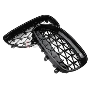 S-Dizayn Bmw 5 Serisi E60/E61 Ön Panjur Böbrek Parlak Siyah Piano Black Diamond Model 2003-2009 thumb 4