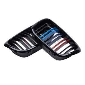 S-Dizayn Bmw 5 Serisi E39 Ön Panjur Böbrek Parlak Siyah Piano Black M Renkli M5 Model 1996-2003 thumb 4