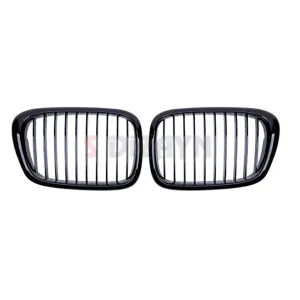 S-Dizayn Bmw 5 Serisi E39 Ön Panjur Böbrek Parlak Siyah Piano Black Düz Model 1996-2003 - Görsel 3
