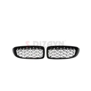 S-Dizayn Bmw 4 Serisi F32/F33/F36 Ön Panjur Böbrek Parlak Siyah Çerçeveli Krom Diamond Model 2012-2017 thumb 3