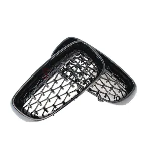 S-Dizayn Bmw 3 Serisi GT F34 GT Ön Panjur Böbrek Parlak Siyah Çerçeveli Krom Diamond Model 2012-2017 thumb 5