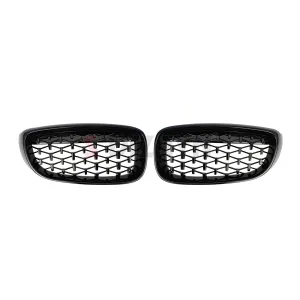 S-Dizayn Bmw 3 Serisi GT F34 GT Ön Panjur Böbrek Parlak Siyah Piano Black Diamond Model 2012-2017 thumb 3