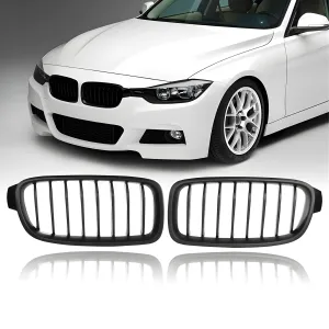 BMW 3 Serisi 2011-2019 (F30) uyumlu F30/F31/F35 Ön Panjur Böbrek Parlak Siyah Piano Black 8'li Düz Model 2012-2017 modelleri Oto Aksesuar Shop'de. Kaliteli