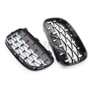 Drs Tuning Bmw 3 Serisi Coupe E92/E93 Coupe Ön Panjur Böbrek Parlak Siyah Çerçeveli Krom Diamond Model 2010-2014 - Görsel 4