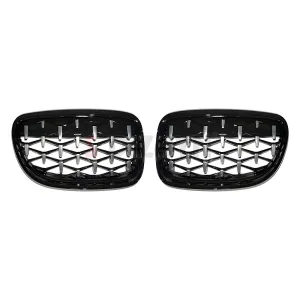 S-Dizayn Bmw 3 Serisi E90/E91 Ön Panjur Böbrek Parlak Siyah Çerçeveli Krom Diamond Model 2009-2012 - Görsel 3