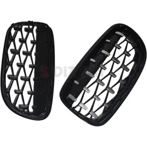 S-Dizayn Bmw 3 Serisi E90/E91 Ön Panjur Böbrek Parlak Siyah Çerçeveli Krom Diamond Model 2009-2012 - Görsel 4