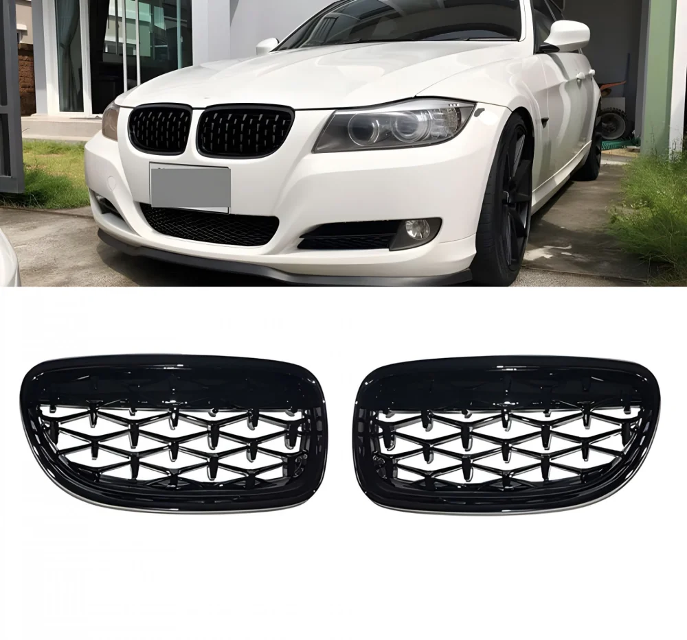 Drs Tuning Bmw 3 Serisi E90/E91 Ön Panjur Böbrek Parlak Siyah Piano Black Diamond Model 2009-2012