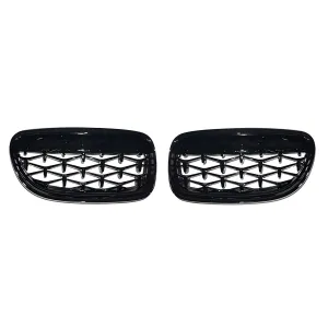 S-Dizayn Bmw 3 Serisi E90/E91 Ön Panjur Böbrek Parlak Siyah Piano Black Diamond Model 2009-2012 - Görsel 3