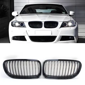 BMW 3 Serisi 2004-2013 (E90) uyumlu E90/E91 Ön Panjur Böbrek Parlak Siyah Piano Black Düz Model 2009-2012 modelleri Oto Aksesuar Shop'de. Kaliteli malzeme,