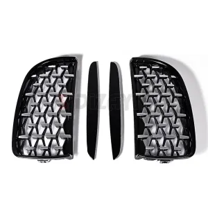 S-Dizayn Bmw 3 Serisi E90/E91 Ön Panjur Böbrek Parlak Siyah Çerçeveli Krom Diamond Model 2005-2008 - Görsel 4