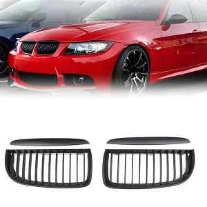 BMW 3 Serisi 2004-2013 (E90) uyumlu E90/E91 Ön Panjur Böbrek Parlak Siyah Piano Black Düz Model 2005-2008 modelleri Oto Aksesuar Shop'de. Kaliteli malzeme,