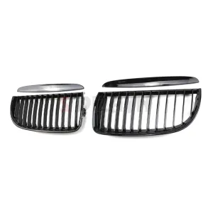S-Dizayn Bmw 3 Serisi E90/E91 Ön Panjur Böbrek Parlak Siyah Piano Black Düz Model 2005-2008 thumb 4