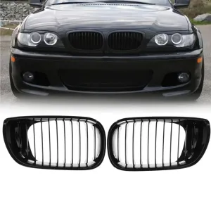 BMW 3 Serisi 1997-2006 (E46) uyumlu E46 Ön Panjur Böbrek Parlak Siyah Piano Black M3 Model 2002-2005 modelleri Oto Aksesuar Shop'de. Kaliteli malzeme, hızlı