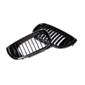 S-Dizayn Bmw 3 Serisi E46 Ön Panjur Böbrek Parlak Siyah Piano Black Düz Model 2002-2005 thumb 4