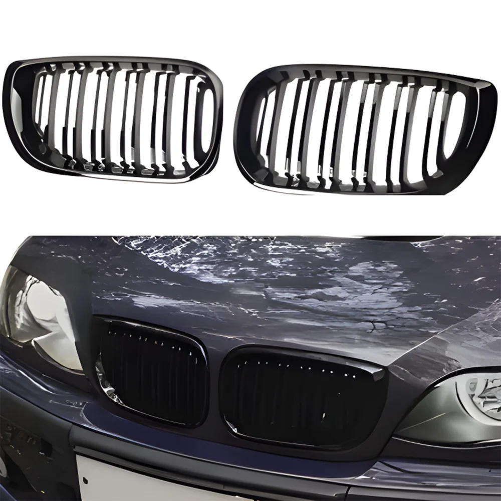 Drs Tuning Bmw 3 Serisi E46 Coupe Ön Panjur Böbrek Parlak Siyah Piano Black M3 Model 2002-2005