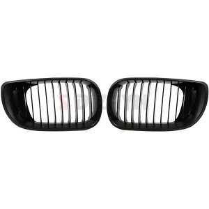 S-Dizayn Bmw 3 Serisi E46 Ön Panjur Böbrek Parlak Siyah Piano Black Düz Model 1999-2001 - Görsel 3