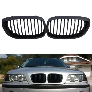 BMW 3 Serisi 1997-2006 (E46) uyumlu E46 Coupe Ön Panjur Böbrek Parlak Siyah Piano Black Düz Model 1999-2001 modelleri Oto Aksesuar Shop'de. Kaliteli malzeme,
