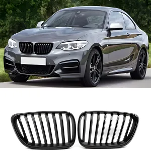 BMW 2 Serisi 2014-2021 (F22) uyumlu F22 Ön Panjur Böbrek Parlak Siyah Piano Black Düz Model 2014-2017 modelleri Oto Aksesuar Shop'de. Kaliteli malzeme, hızlı