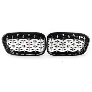 S-Dizayn Bmw 1 Serisi F20/F21 Ön Panjur Böbrek Parlak Siyah Çerçeveli Krom Diamond Model 2015-2019 thumb 3