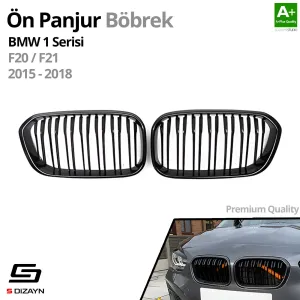 S-Dizayn Bmw 1 Serisi F20/F21 Ön Panjur Böbrek Parlak Siyah Piano Black M1 Model 2015-2019 thumb 2