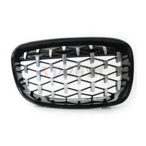 S-Dizayn Bmw 1 Serisi F20/F21 Ön Panjur Böbrek Parlak Siyah Çerçeveli Krom Diamond Model 2011-2015 thumb 5