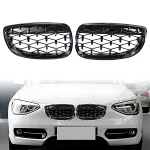 BMW 1 Serisi 2011-2019 (F20) uyumlu F20/F21 Ön Panjur Böbrek Parlak Siyah Piano Black Diamond Model 2011-2015 modelleri Oto Aksesuar Shop'de. Kaliteli malzeme,