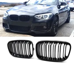 BMW 1 Serisi 2011-2019 (F20) uyumlu F20/F21 Ön Panjur Böbrek Parlak Siyah Piano Black M1 Model 2011-2015 modelleri Oto Aksesuar Shop'de. Kaliteli malzeme,