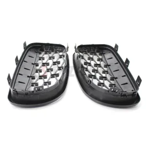 S-Dizayn Bmw 1 Serisi E81/E87 Ön Panjur Böbrek Parlak Siyah Piano Black Diamond Model 2008-2012 - Görsel 4