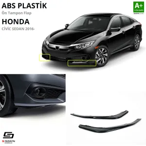 Honda Civic 2015-2021 (FC5) uyumlu FC5 ABS Plastik Ön Tampon Flap Parlak Siyah 2016-2021 A+Kalite modelleri Oto Aksesuar Shop'de. Kaliteli malzeme, hızlı kargo