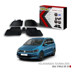 Volkswagen Touran 2015 Için Uyumlu 3D Paspas