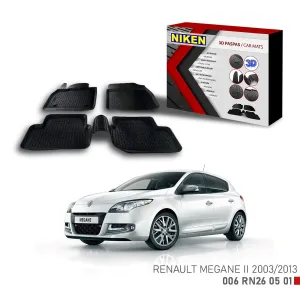 Renault Megane 2 Için Uyumlu 2003-2013 3D Paspas