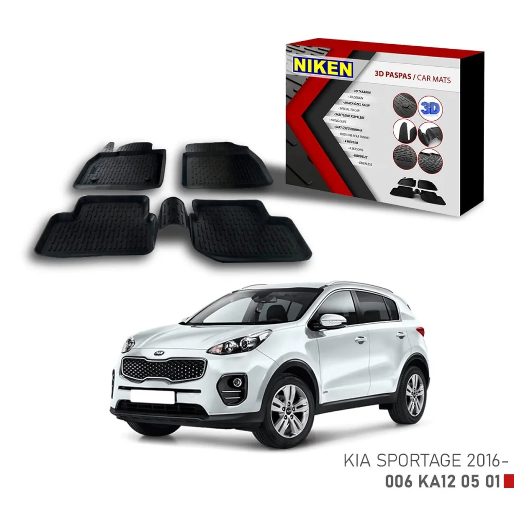 Kia Sportage -2016 için Uyumlu 3D Paspas