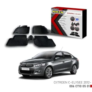 Citroen C-Elysee -2012 Için Uyumlu 3D Paspas