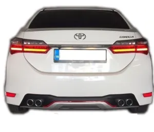 Boğaziçi uyumlu Toyota Corolla Difüzör Egsoz Görünümlü Kırmızı Şeridli Parça modelleri Oto Aksesuar Shop'de. Kaliteli malzeme, hızlı kargo ve güvenli