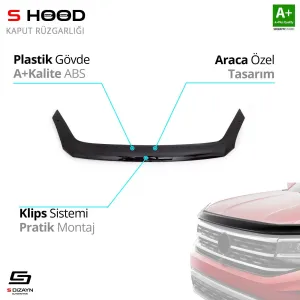 en Uyumlu Crafter ABS Plastik Kaput Rüzgarlığı 2006-2017 A+Kalite ParçaDRS Tuning kalitesiyle tanışın! Özel olarak Volkswagen  model araçlar için üretilen bu ür