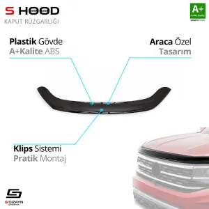 VW Caddy ABS Plastik Kaput Rüzgarlığı 2015-2020 A+KaliteDRS Tuning kalitesiyle tanışın! Özel olarak Volkswagen  model araçlar için üretilen bu ürün, otomobilini