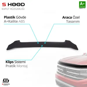 Mercedes Uyumlu Viano ABS Plastik Kaput Rüzgarlığı 2004-2010 A+KaliteDRS Tuning kalitesiyle tanışın! Özel olarak Mercedes  model araçlar için üretilen bu ürün, 