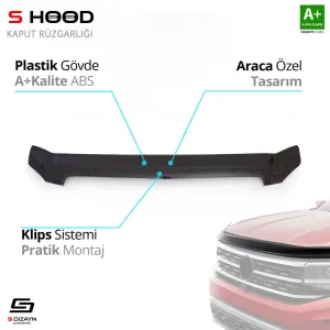 S-Dizayn Mercedes Uyumlu Vito ABS Plastik Kaput Rüzgarlığı 2003-2014 A+Kalite ParçaDRS Tuning kalitesiyle tanışın! Özel olarak Mercedes  model araçlar için üret