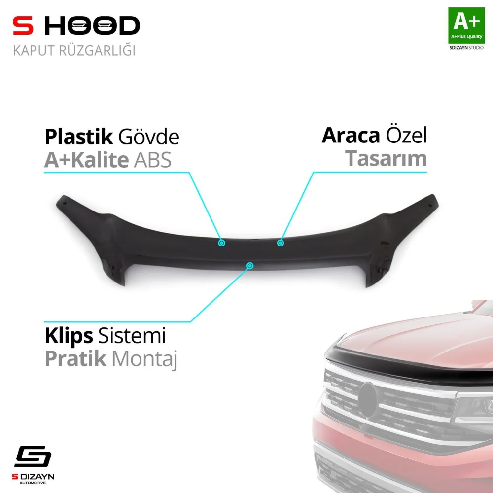 Chevrolet Uyumlu Captiva ABS Plastik Kaput Rüzgarlığı 2006-2011 A+Kalite Parça