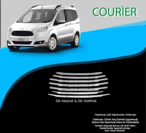 Ford Courier Uyumlu Krom Ön Panjur Krom Çıta 7 Parça Courier (2018-2021)DRS Tuning kalitesiyle tanışın! Özel olarak Ford  model araçlar için üretilen bu ürün, o