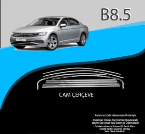 Volkswagen Passat Uyumlu B8.5 Krom Cam Çerçevesi 8 Parça Passat B8.5 (2018+)DRS Tuning kalitesiyle tanışın! Özel olarak Volkswagen  model araçlar için üretilen 