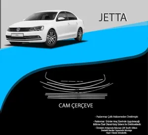 Volkswagen Jetta Uyumlu Krom Cam Çerçevesi 2014-2018 Model 12 ParçaDRS Tuning kalitesiyle tanışın! Özel olarak Volkswagen  model araçlar için üretilen bu ürün, 