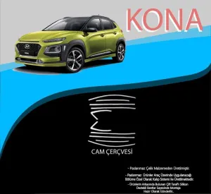 Hyundai Kona Uyumlu Krom Cam Çerçevesi 10 Parça Kona (2018+)DRS Tuning kalitesiyle tanışın! Özel olarak Hyundai  model araçlar için üretilen bu ürün, otomobilin