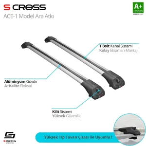 Tourneo Uyumlu Courier 2017 Üzeri Ace-1 Model Gri Ara Atkı A+ Kalite Parça